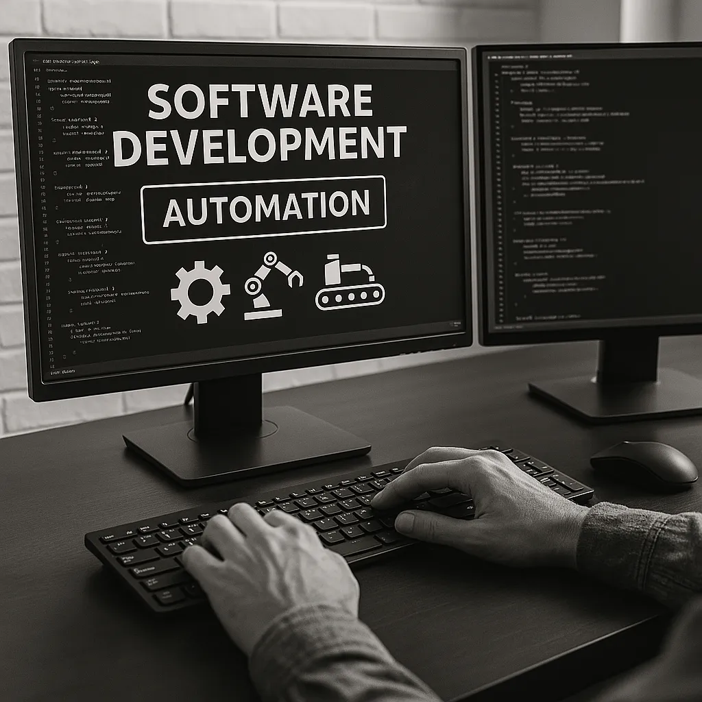 Illustration of software development for industrial automation